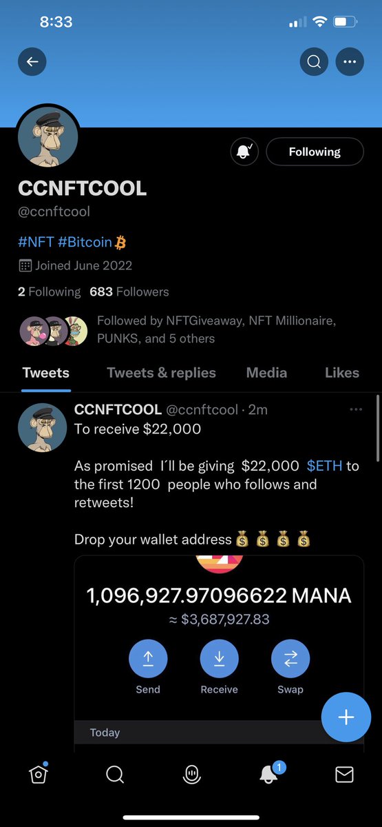 itsrapto's tweet photo. @ccnftcool Done ✅ 0x4eF3083a6FCf7d63Aa7759EB4C124045624879C0 https://t.co/5jkdBlZ0S9