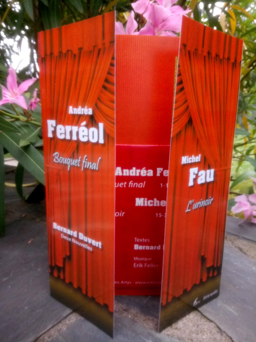 EditionsArtys's tweet photo. Parution aujourd'hui en livre audio (CD) de Bouquet final et L'urinoir, deux Nouvelles de @BernardDuvert lues par Andréa Ferréol et Michel Fau.  https://t.co/HIJhvC4k1m 
#editionsartys #bernardduvert #andreaferreol #michelfau #livreaudio #nouvelles #flaneriesdartcontemporain https://t.co/0a1NbqucRU