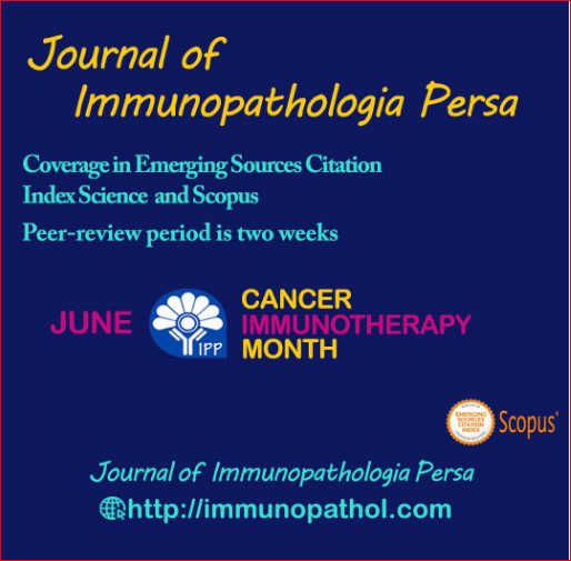 HamidNasri16's tweet photo. Celebrates Cancer Immunotherapy Month every June with the Journal of  Immunopathologia Persa, ( https://t.co/loBbX8Dmob ). Coverage is in Emerging Sources Citation Index and Scopus. Peer-review period; 15 days https://t.co/4io11qzUxU