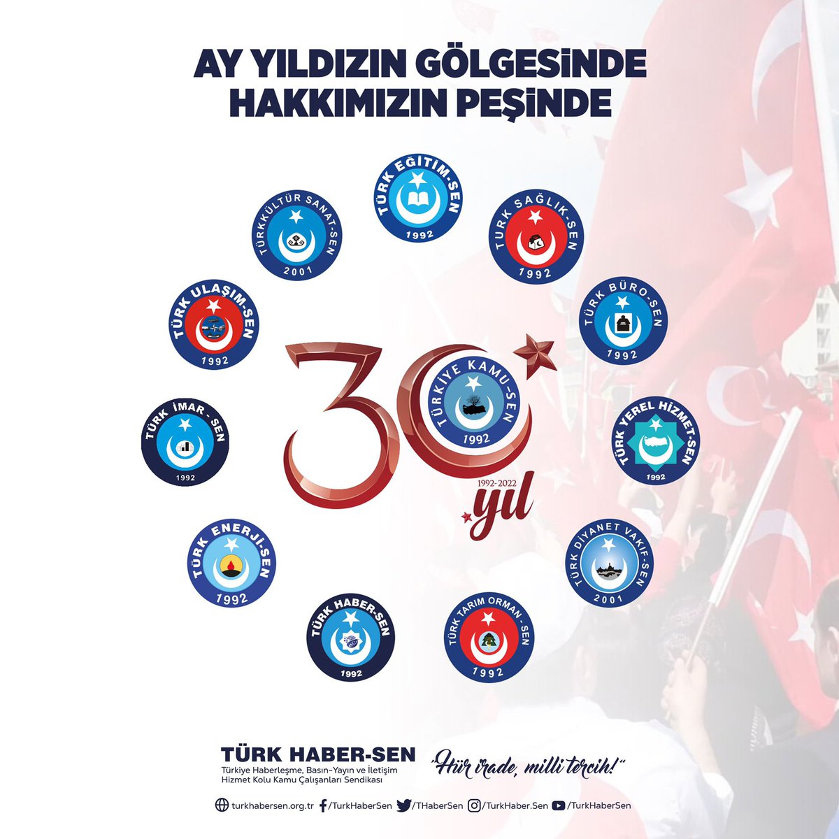 Görevde #Liyakat ve devlete #Sadakat esâsımızdır. Büyük ve müreffeh #Türkiye'nin habercisiyiz.

#Kamusen30yaşında