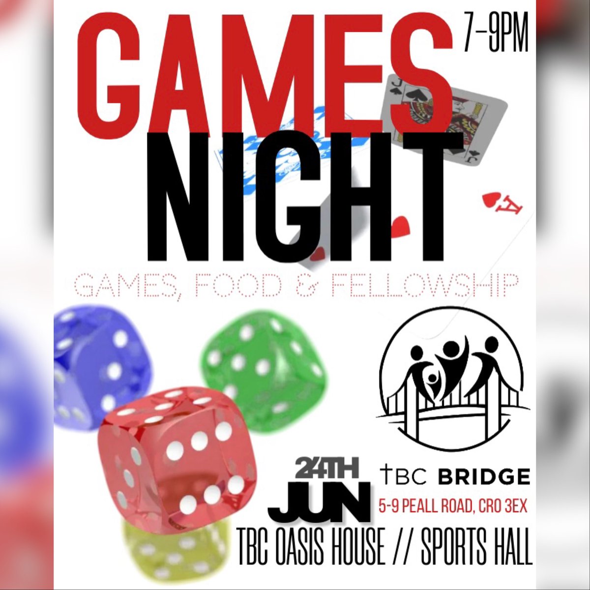 TBC_Bridge's tweet photo. 🔊🔊THIS FRIDAY‼️✨🔊🔊
•
You don’t want to miss this. 
•
Be sure to invite a friend. 
•
See y’all on Friday 🙌🏾✨

#gamesnight #youth #croydon #church #fellowship #fun https://t.co/c3ryNQaW9x