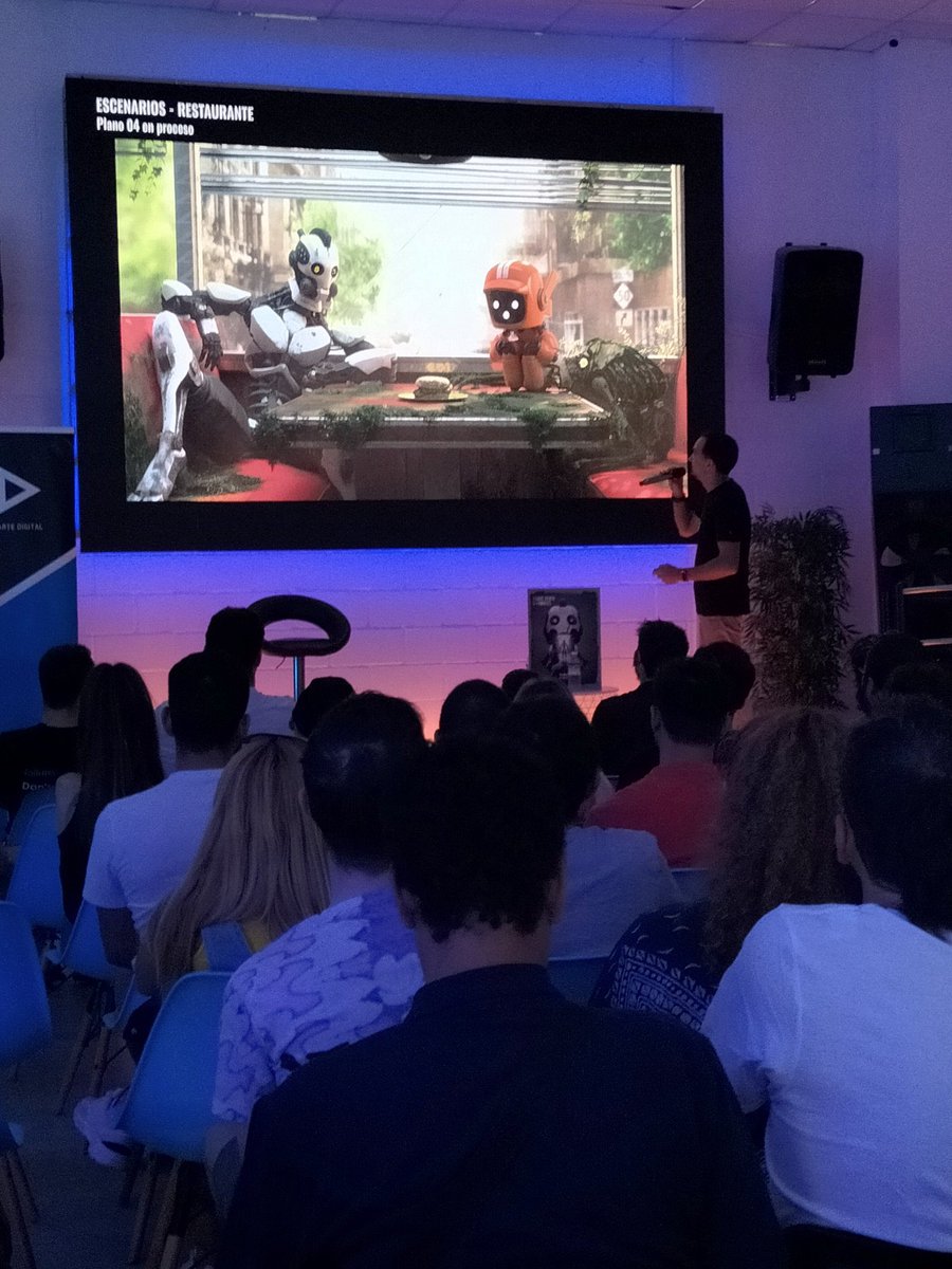 Broche de oro a la semana de puertas abiertas de <a href="/EvadFormacion/">EVAD Escuela Superior Videojuegos</a> con <a href="/aljias_/">Alejandro Jiménez</a> representando a <a href="/BlowStudio/">Blow Studio</a> para hablar de su trabajo en <a href="/lovedeathrobots/">Love, Death + Robots</a>. Un auténtico lujo contar con tanto talento andaluz