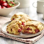 We're about halfway through the #Strawberry Passion Fruit scone season. Have you tried this summery #scone yet? 