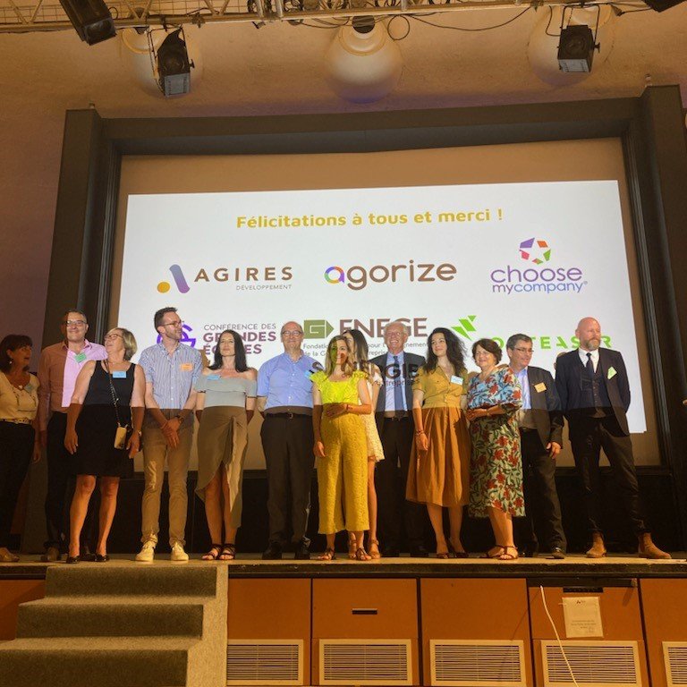 ✨La cérémonie touche à sa fin, merci à tous pour ce moment inoubliable 

Et encore bravo à tous les lauréats ! 👏👏

😍Nous remercions chaleureusement nos sponsors sans qui rien ne serait possible : <a href="/agorize/">Agorize</a>, <a href="/ConferenceDesGE/">Conférence des grandes écoles</a>, <a href="/choosemycompany/">CMC_NEWS</a>, <a href="/ActuFNEGE/">FNEGE</a>, <a href="/jobteaser/">JobTeaser</a>