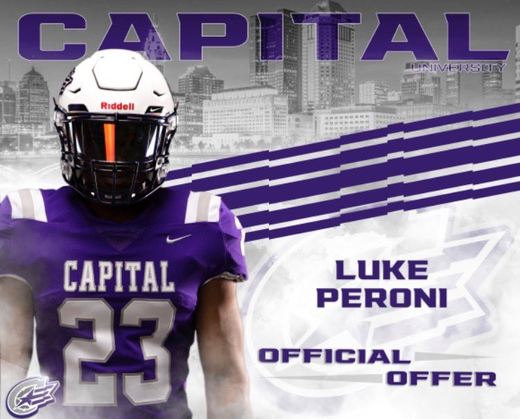 PeroniLuke's tweet photo. Excited to announce that I have received my first offer from Capital University @JoeNemith3 https://t.co/rsnOOpHawh