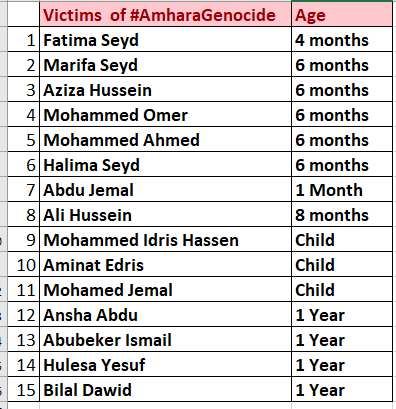 MekonnenS1's tweet image. Stop the genocide of the Amhara people in Ethiopia. Protect the safety of citizens. Perpetrators should be prosecuted immediately. #AmharaGenocide 
@AbiyAhmedAli 
@_AfricanUnion
@UNEthiopia
@USEmbassyAddis
@POTUS
@BorisJohnson 
@prosperity2022 
@PMEthiopia
