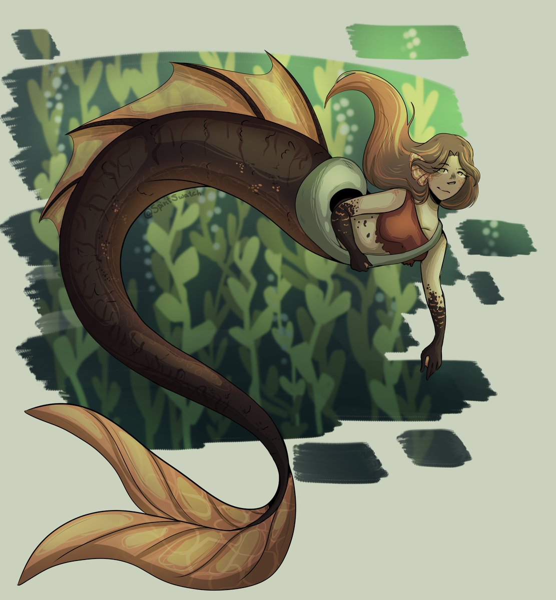 SpiritSwatch's tweet photo. Idk what to write here... Mermaid #art #artistsontwitter #illustration #mermaid #digitalart #CLIPSTUDIOPAINT #conceptart #mermaiddrawing #drawing #draw https://t.co/75X3vpzATx