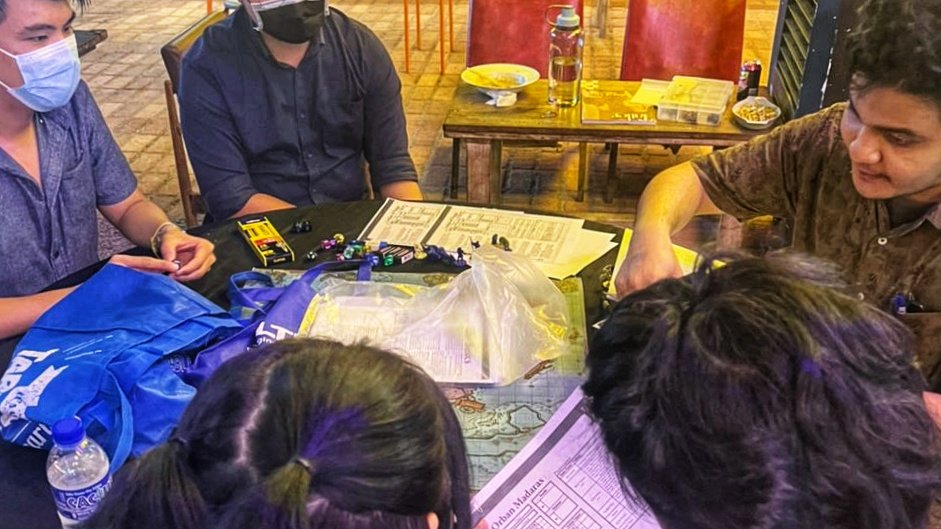 RPGMalaysia's tweet photo. #TTREXKL Thank you to everyone who joined us at REXKL on Thursday to have a go at #Witcher #Tabletop #RPG, with GM Syed. #Malaysian #gamer #geek #Malaysia #KL #kualalumpur #kakitabletop #rpgmy #game #geekculture #roleplayinggames https://t.co/opsjQOHAAL https://t.co/OUb0YmxE1B