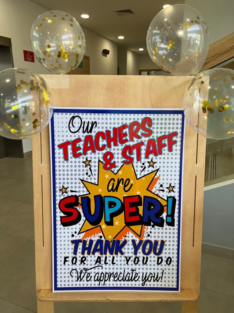 Raha_PYP_KCC's tweet photo. Our KCC Parent Team organised treats, coffee, cards and messages for our amazing teachers and staff to say thank you! Our KCC community is incredible! https://t.co/2dsLO5qiHx