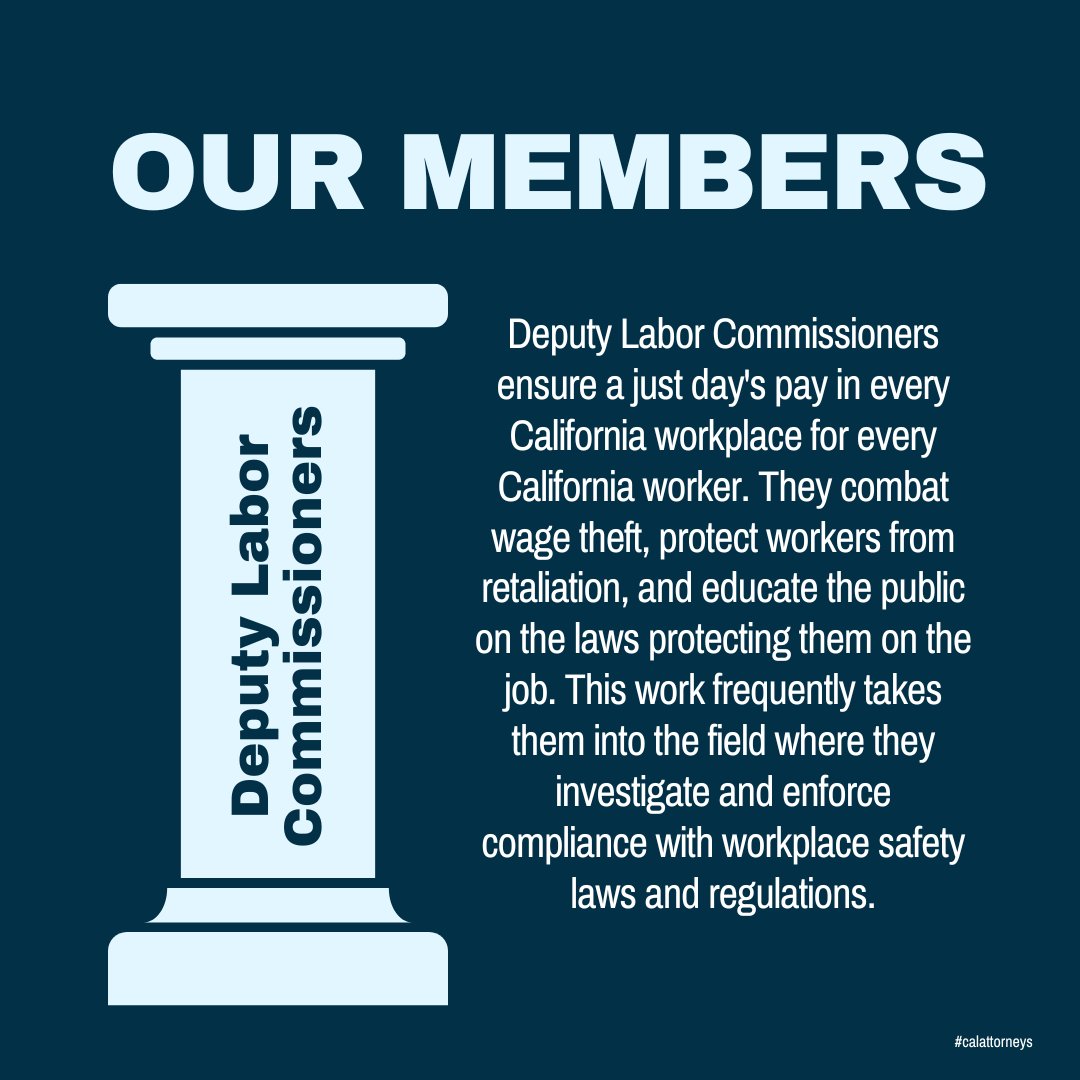 cal_attorneys's tweet image. Our members impact Californians everyday, everywhere. They protect our natural resources, defend civil rights, enforce workplace safety laws, preserve public safety, and more. #Case4CASE #valuepublicservice #californiavalues #calattorneys #california