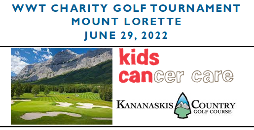 Looking forward to our charity golf tourney in support of Kids Cancer Care Alberta June 29/22! A big THANK YOU to our sponsors and golfers for making the event possible!
#charitygolf #wasteNwater #kananaskisgolf #thankyou
