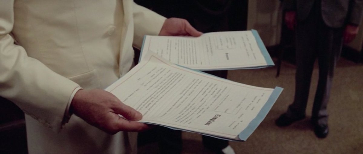 One_PerfectPage's tweet image. Chinatown (1974) By Robert Towne

Draft dated 10/9/73, Page 23