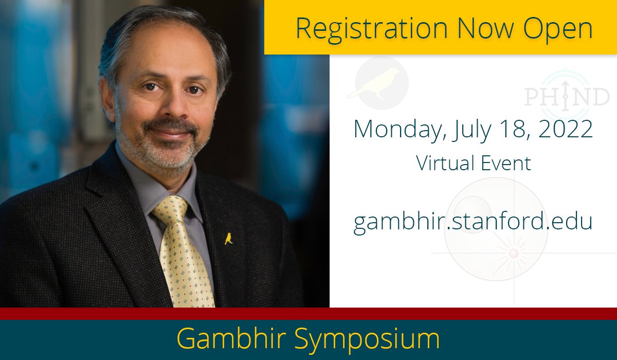 Join us at the 2022 Gambhir Symposium on July 18 to hear researchers and collaborators share current thoughts and future outlooks on Radiology. #gambhirsymposium22 Learn more: gambhir.stanford.edu Register: onlineregistrationcenter.com/GambhirSymposi… @StanfordMIPS @CanaryCenter @StanfordPHIND