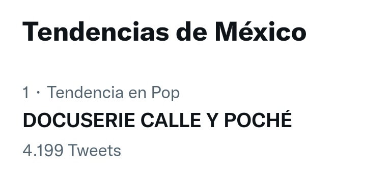 cachersociety's tweet image. ¡SOMOS TENDENCIA #1!

DOCUSERIE CALLE Y POCHÉ