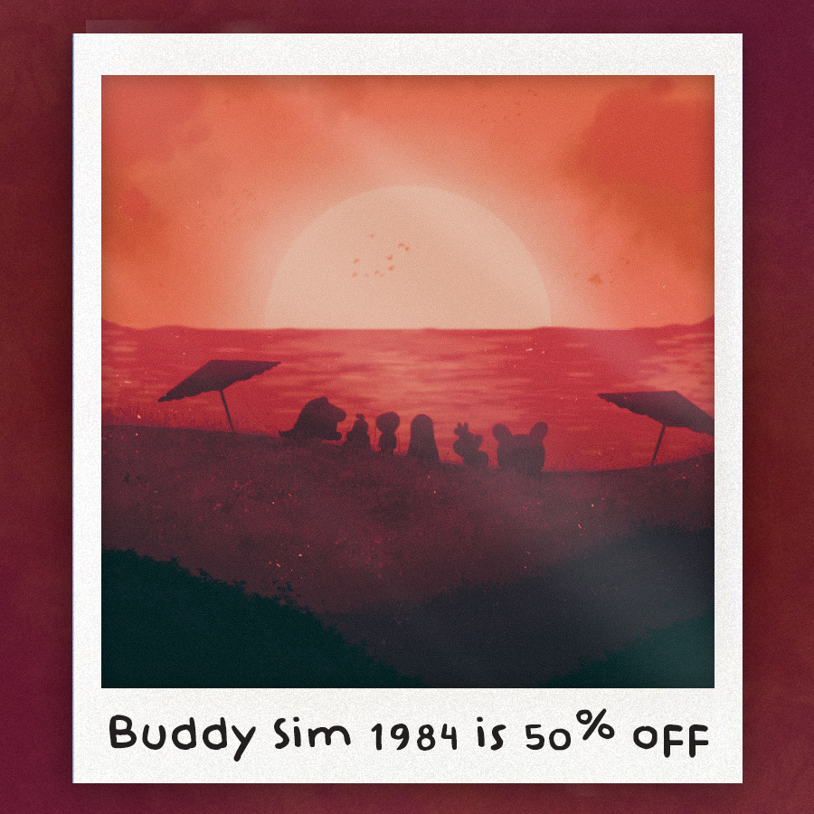 not_sailor's tweet photo. For the first time ever, Buddy Simulator 1984 is HALF OFF during the @Steam Summer Sale!
Pick it up below for $4.99 while you can!โฑ๏ธ
https://t.co/GFFoeggJXS
#SteamSummerSale #BuddySim https://t.co/llippwDDlF
