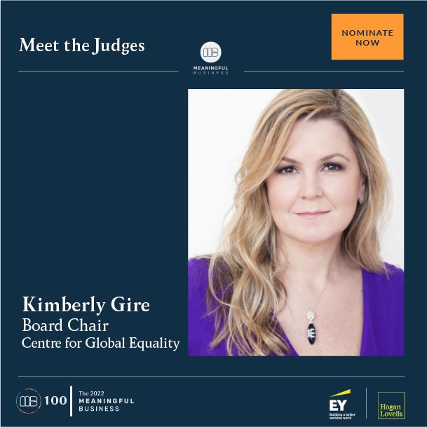 Delighted to continue as a judge for the #2022MB100, run by @MB_Community. The award celebrates individuals combining profit and purpose to help achieve the @UN #GlobalGoals. Nominate a leader here: meaningful.business/mb-100-2022/
 
#MeaningfulBusiness #MB100 #SDGs #EYRipples #HLBaSE