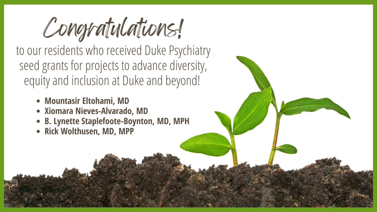 Duke Psychiatry & Behavioral Sciences on Twitter "Congrats to our 4