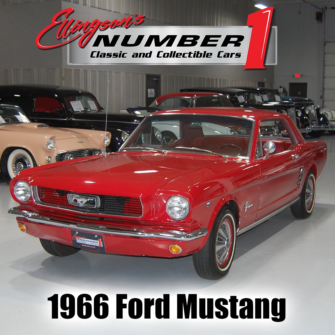 NEW ARRIVAL: 1966 Ford Mustang. Powering this iconic pony car is the 289 V8 engine with automatic transmission. It has power steering &amp; brakes and was the beneficiary of an extensive rotisserie restoration. Check it out: ellingsonmotorcars.com/inventory/798/… #mustang