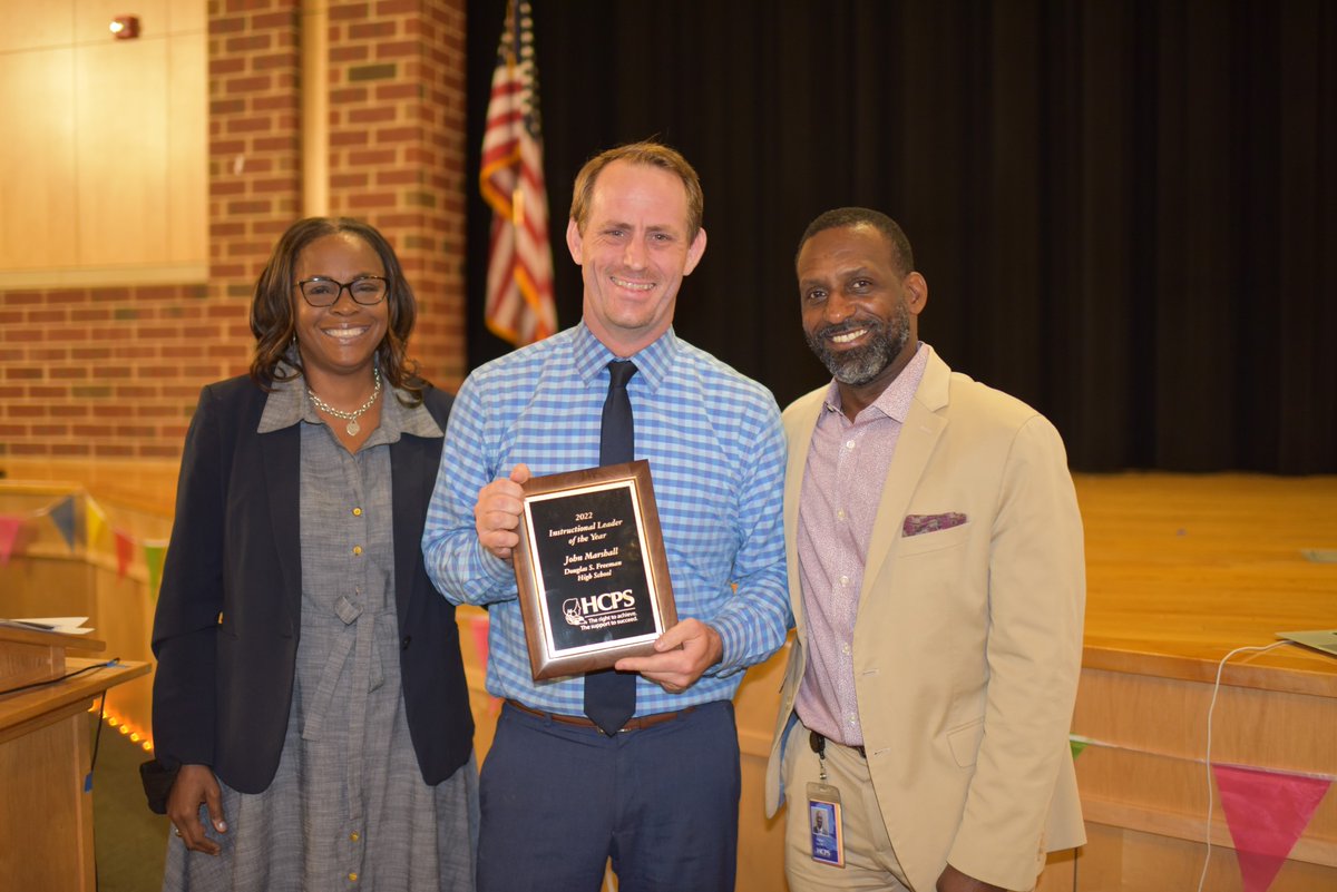 HenricoSchools's tweet image. Dr. John Marshall, principal of Douglas S. Freeman H.S. is this year&apos;s Secondary Instructional Leader of the Year! Marshall&apos;s record of accomplishment includes: visionary leadership, service,  innovation and relationship building. Congratulations to Dr. John Marshall!
