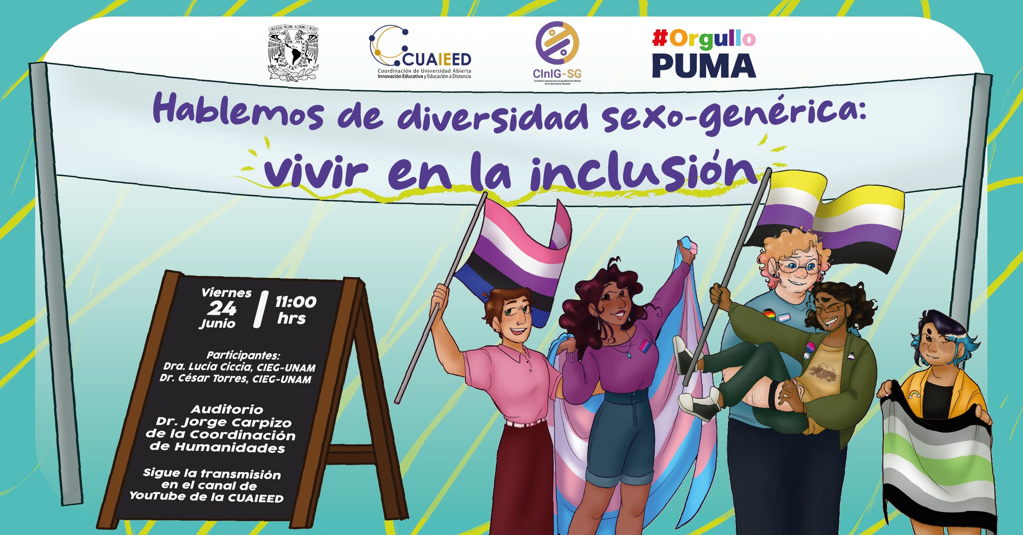 Crítico rápido Fangoso UNAM Posgrado on Twitter: "Hablemos de diversidad sexo-genérica: vivir en  la inclusión.🧑👨👩‍🦱🧑‍🦱👨‍🦱👩‍🦰🧑‍🦰👨‍🦰👱‍♀️🧔‍♀️👳‍♂️ Mañana  viernes 24 de junio a las 11:00 horas. Transmisión en vivo a través del  canal: https://t.co/2JRvRIUnw0 ...