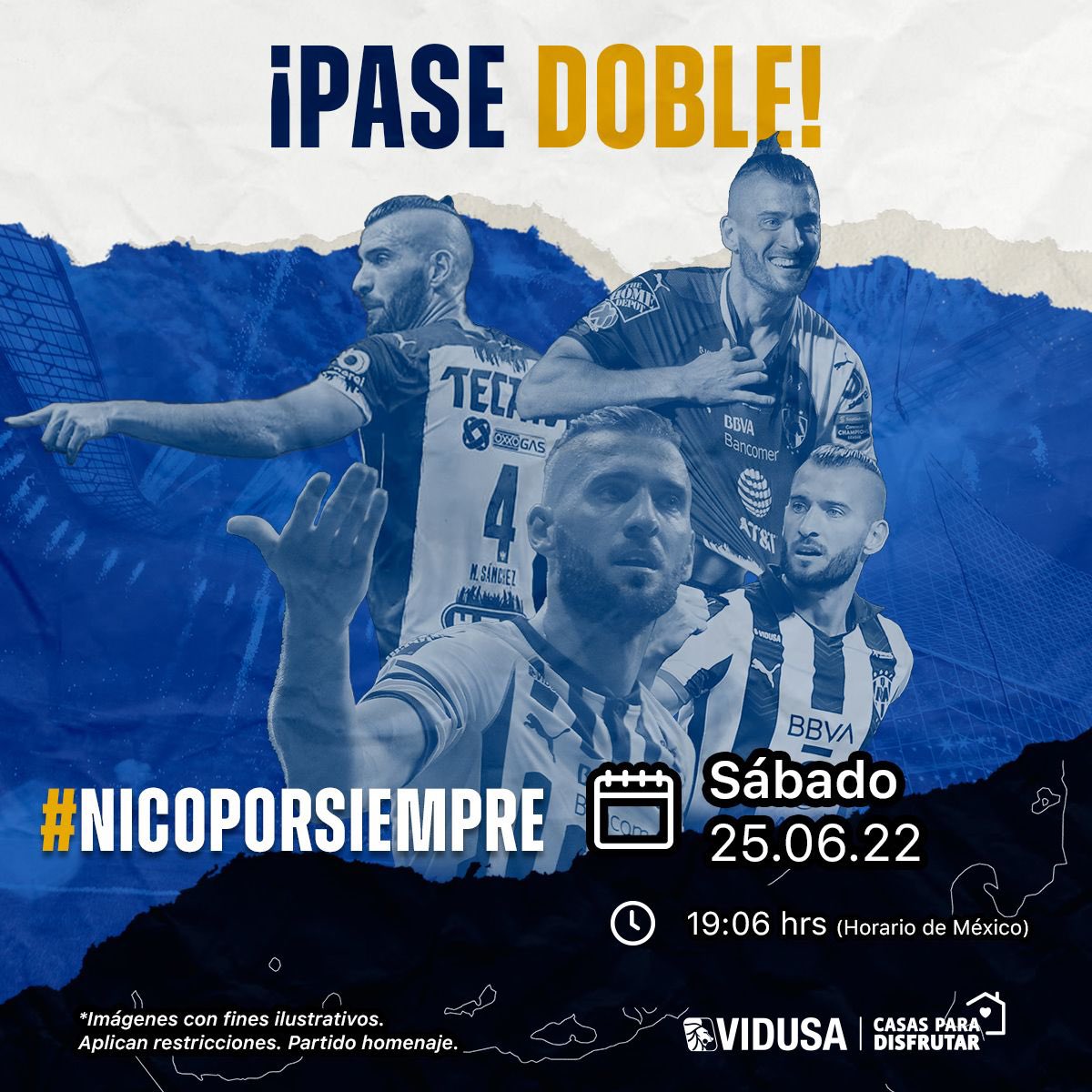 SomosRayados's tweet photo. Participa para ganar un pase doble para el partido de @Rayados Vs @AmericadeCali

📲 Sigue nuestra cuenta @vidusacasas
👍 Da like a este tweet 
🔁 RT 
#️⃣ Usa el #NicoPorSiempre 

#RayadosVIDUSA 🔵⚪ https://t.co/3XmX5ZzbeQ