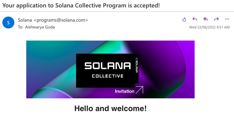 Aish_NFT's tweet photo. Super happy to share that, I have been accepted into the #SolanaCollective program at @solana  Labs🔥🚀

If you are a Degen building on Solana, and you want to discuss the project you are working on. Comment below to be the guest on my podcast! 🎙️ https://t.co/VMywOKmxQm