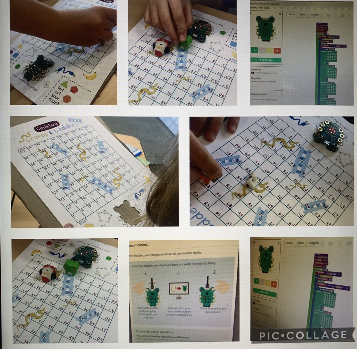 CofeSchool's tweet photo. Today Class 3 put their computing skills to the test, as they programmed their #CodeBugs to become a digital dice for their βSnakes and Laddersβ board game π πͺ π©πΌβπ» https://t.co/qgqzTLRuo9