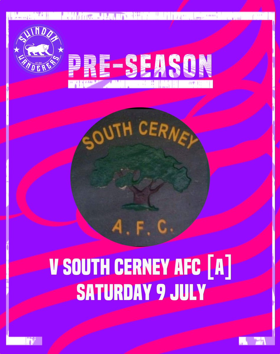 Swindon Wanderers FC (@swinwanderersfc) on Twitter photo 🆚 | Another pre season game confirmed for the Wanderers ⚽️
#WeAreWanderers #SWFC 🟣 🆚 | Another pre season game confirmed for the Wanderers ⚽️
#WeAreWanderers #SWFC 🟣