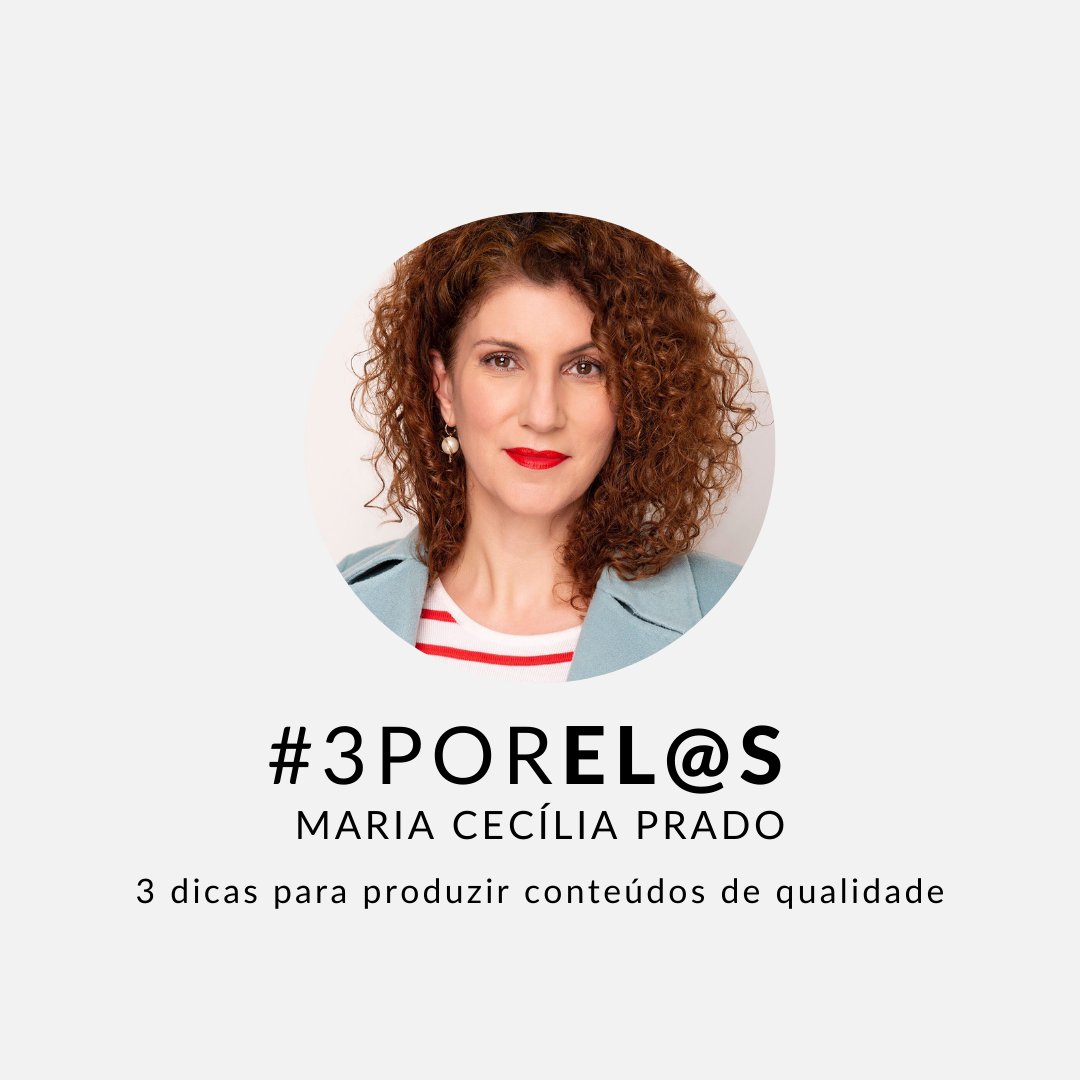 Jornalista especializada em beleza e criadora de conteúdo no beautyeditor.com.br e no perfil <a href="/mceciliaprado/">Maria Cecília Prado</a>, Maria Cecília Prado, com sua expertise, nos passou três dicas essenciais para quem quer produzir conteúdos de qualidade. 

Saiba mais no nosso blog, link na bio!