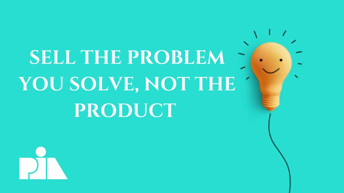 PIA_Northeast's tweet photo. Successful selling means showing YOUR prospective customers how YOUR product meets their needs and why YOUR offering is the right solution. How?
Highlight YOUR product benefits in the simplest way possible.
Click here to read more: https://t.co/2CC6YQisZa
#SellTheProblem https://t.co/xSbY6eNRGy