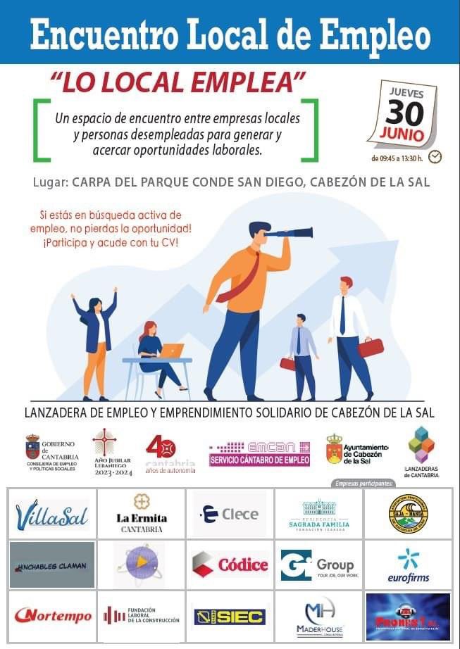 ROSAURAGM's tweet photo. El día 30  @Clece_ estaremos en #CabezóndelaSal en una estupenda iniciativa de @aytocabezon en la que mantendremos un encuentro con personas que buscan #empleo y con otras empresas y entidades que están presentes en la localidad! Nos vemos ??? @LanzaderaSal @empleacantabria https://t.co/5JvWX8WVe9