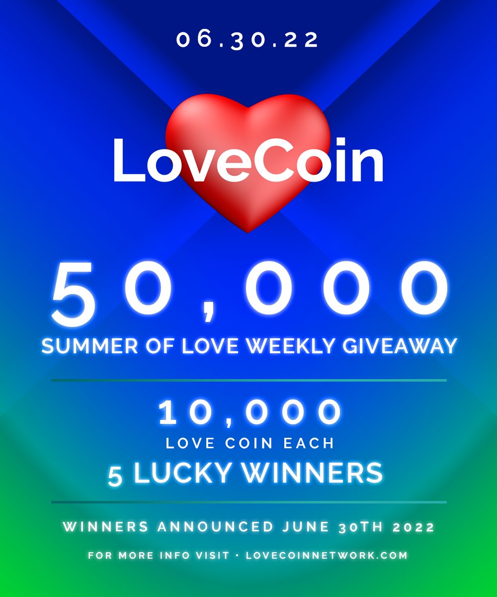 #LoveCoin 50K Giveaway 💌

Rules to Enter 🧐

💌 Follow @LoveCoinXRP 
💌 Follow <a href="/LoveCoinXRPL/">LOVE ❤️ COIN</a> 
💌 Retweet Post
💌 Tag Friends

Check out V3 of our website!
10 Months on #XRPL! 🫶

5 Winners Win 10,000 #LoveCoin each!

06.30 ⏳

Visit Us
LoveCoinNetwork.com🤝✅❤️