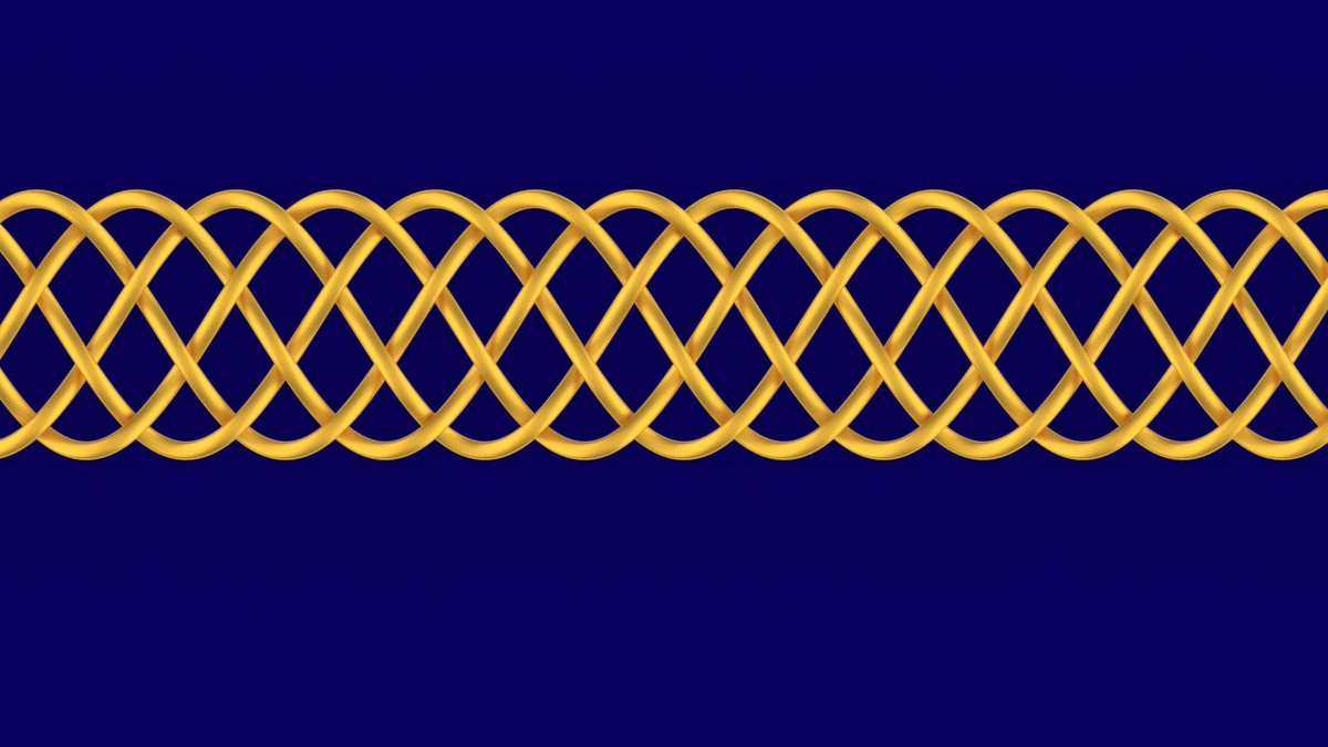 For summer enjoyment, I realized it was pretty easy to make a braid with five strands. No big deal; just fun. #mathart <a href="/BridgesMathart/">Bridges Math Art</a>