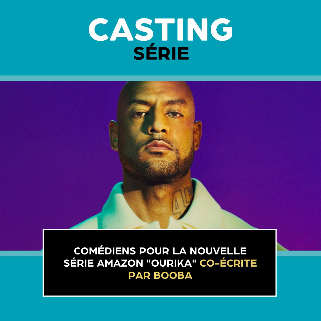 🎬🍿  Pour la nouvelle série Amazon "Ourika" de Clément Godart, Clément Gournay et Vincent L'anthoën avec Booba, la production recherche des comédiens de tous âges, toutes ethnies. ​#castingfrance #castingserie #booba
​
​​▶️ Plus d'infos : bit.ly/3HORmPC