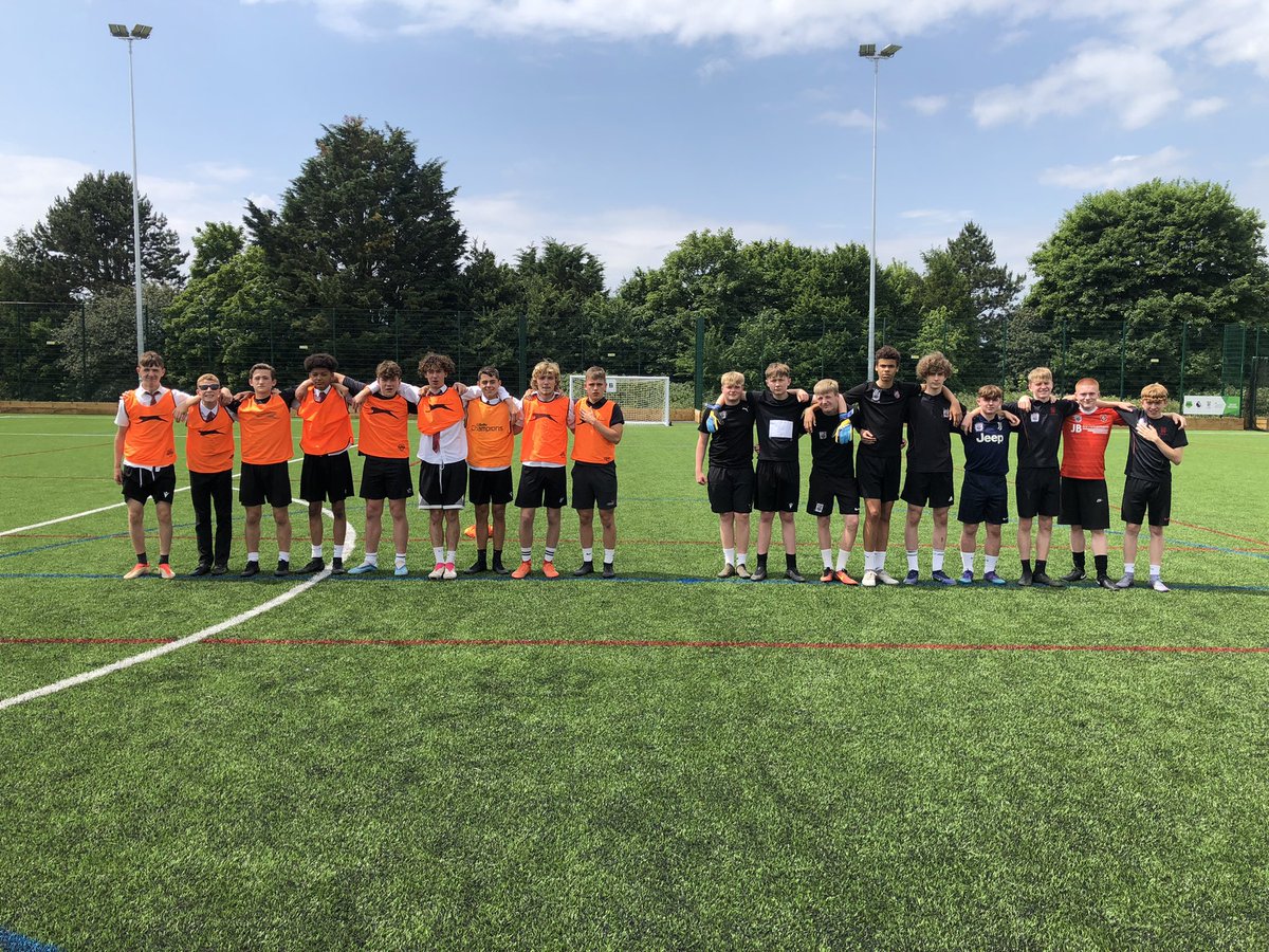 TPS_Hitchin's tweet photo. Today we bid final farewell to year 11 after their last exam. Best wishes for the future. Some of them couldn’t leave though…!…and stuck around to challenge the year 10s to a game of football (they lost 1-0!) https://t.co/6S6HxVOFms