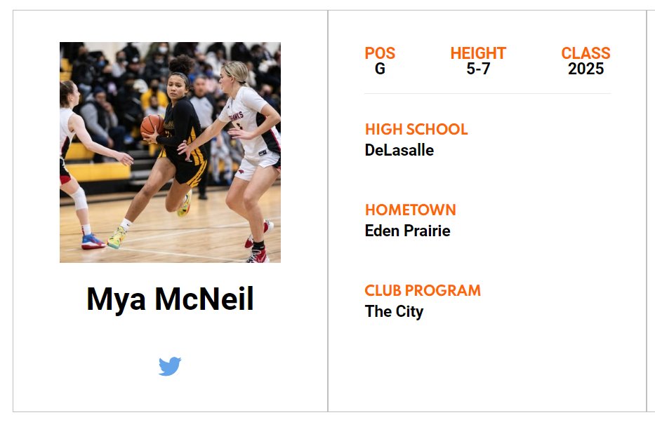 MN-2025 G Mya McNeil (<a href="/mya_mcneil/">Mya McNeil</a>) has a 𝙈𝙖𝙭𝙍𝙚𝙘𝙧𝙪𝙞𝙩 𝙋𝙡𝙖𝙮𝙚𝙧 𝙋𝙧𝙤𝙛𝙞𝙡𝙚 on our website!

Check out her profile! 👇
jrallstar.com/maxrecruit/max…

Get yours today! 👉 jrallstar.com/maxrecruit