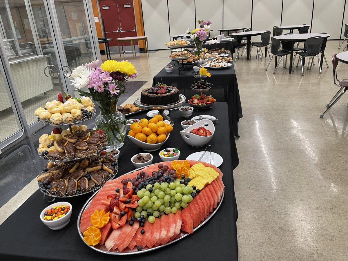 We are recognizing and thanking our support staff today!  Thank you to our Inclusive Ed department and some beautiful presentation by our culinary department.  <a href="/SpectrumThunder/">Spectrum School</a>