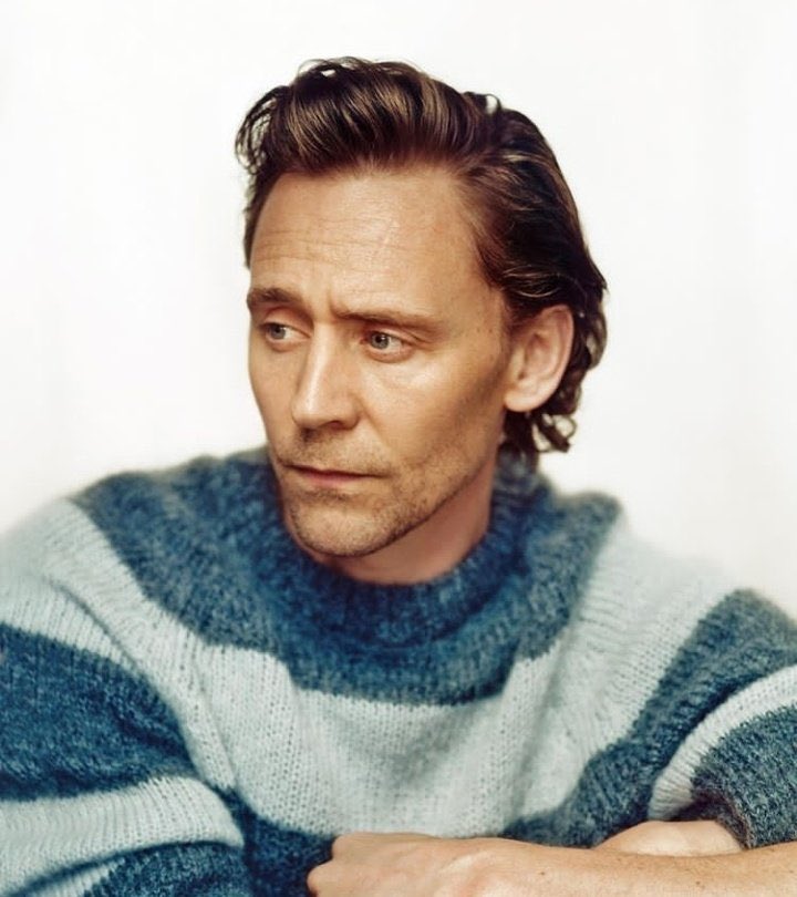 The new sweater makes him look so young #TomHiddleston