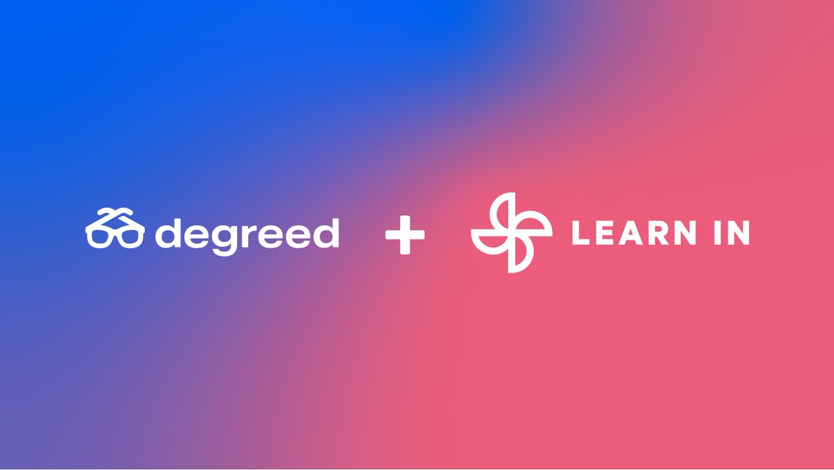 degreed's tweet photo. Everyday learning + deep skill building = true professional development today. 
This is why we’re excited to announce that Degreed is acquiring corporate learning innovator Learn In, a talent academy company. Read the full PR here: https://t.co/5AYufQcdvu https://t.co/RrF1b9Fzlj