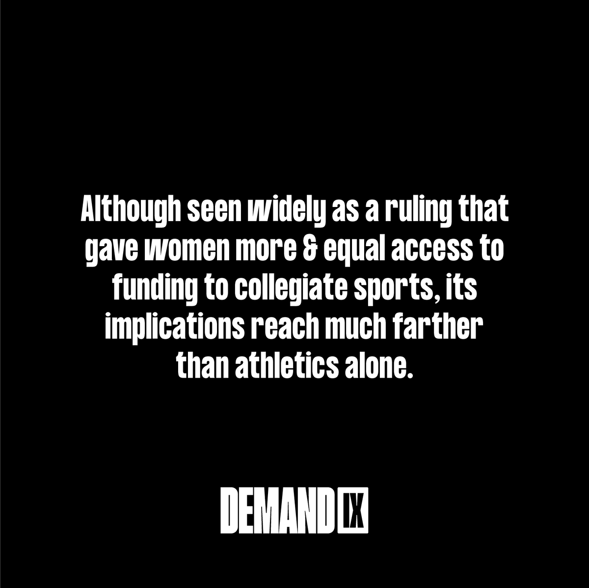 CFA_United's tweet photo. The impact of Title IX's passage 50 years ago is nothing short of historic. It has provided a pathway towards gender equity, but there is still work to do to demand equity for everyone, especially for girls and women of color. 👉 https://t.co/clmGDd8IKK. #DemandNine #Title IX https://t.co/dGlNUhZdwC