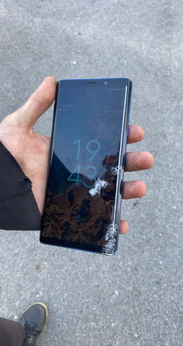 Goodbye note, fell on my motorcycle and the screen is cracked completely