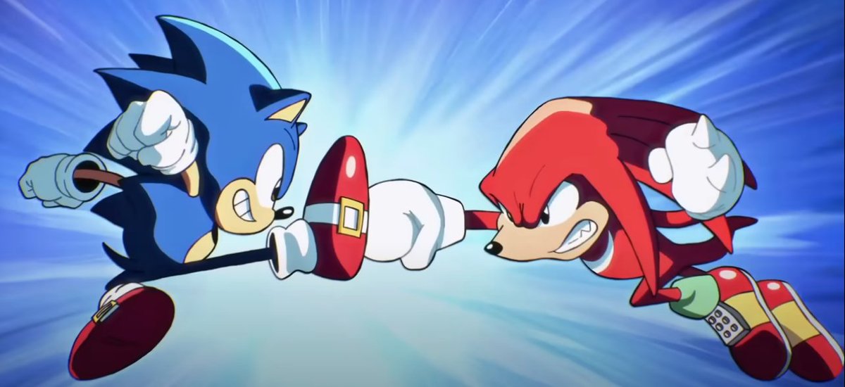 AnIronPython's tweet image. Man, this shot from the Sonic Origins is giving me big vibes of the Clash mechanic from Injustice 1