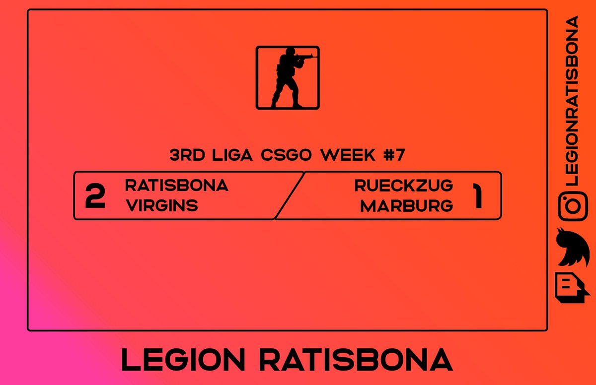 Thats a W for the Virgins aus Regensburg
GGs
Rueckzug Marburg

#uniliga #CSGO