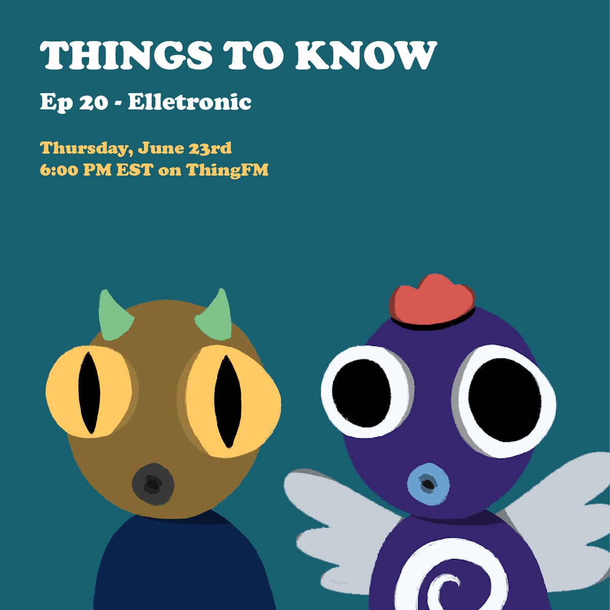 ItsLucaWM's tweet photo. It's almost time... ๐
Things to Know with @elletronic starts in less than 10 minutes. See you on the dancefloor!
#staythingy https://t.co/jPUlLYCHmY