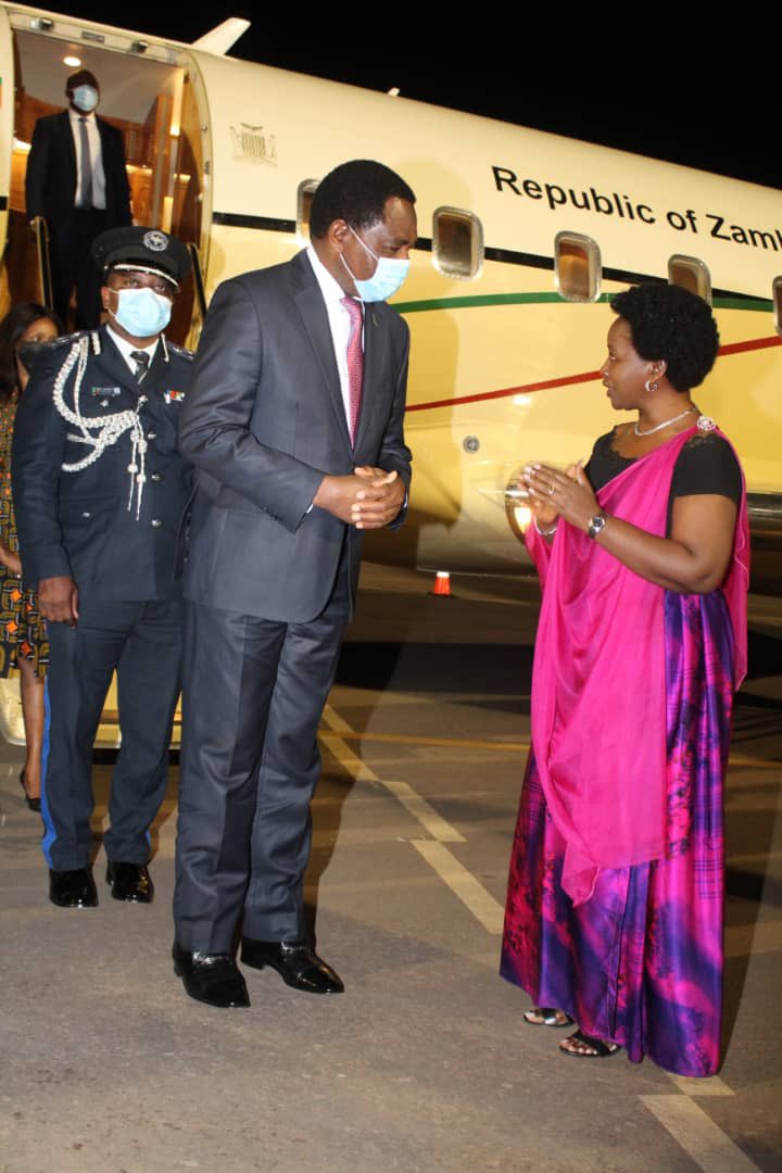HHichilema's tweet photo. Landed safely in Kigali to attend @CHOGM2022 to reaffirm our common heritage and historical ties. The 54 member states with a 2.5 billion population &amp; around US$13 trillion GDP offers #Zambia immense bilateral &amp; multilateral possibilities. @commonwealthsec @UrugwiroVillage https://t.co/Qw7fx5kUct