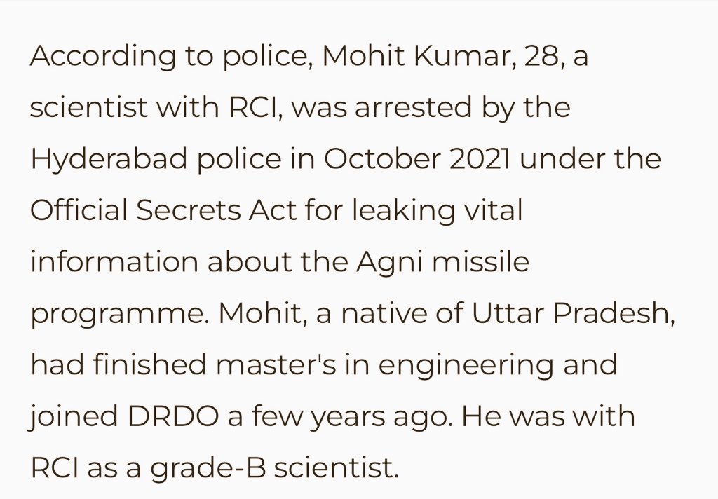 suri_feroz's tweet image. Hyderabad Police has arrested Mallikarjuna Reddy, an engineer working in DRDO LAB, for leaking vital information of India&apos;s missile program to a Pakistani spy.
 Had he been a Muslim, then the Muslims of the whole country would have got the certificate of a traitor.
 #DRDOSpy
