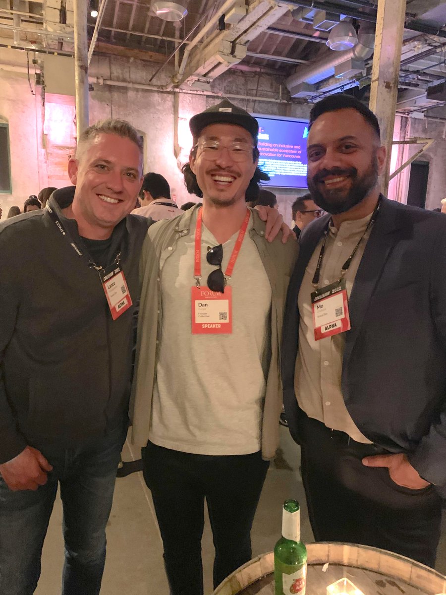 It was great meeting another fellow Vancouverite during Day 2's networking event!💥 <a href="/FrontierBC/">Frontier Collective</a> <a href="/CollisionHQ/">Collision Conf</a> #Collision2022 #collisionconf #vantakeover