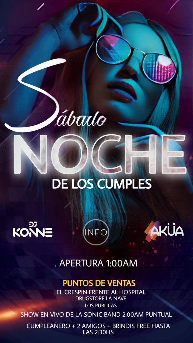 Si cumpliste en junio !  tenes free para vos , dos amigos el brindis y show en vivo 🙌