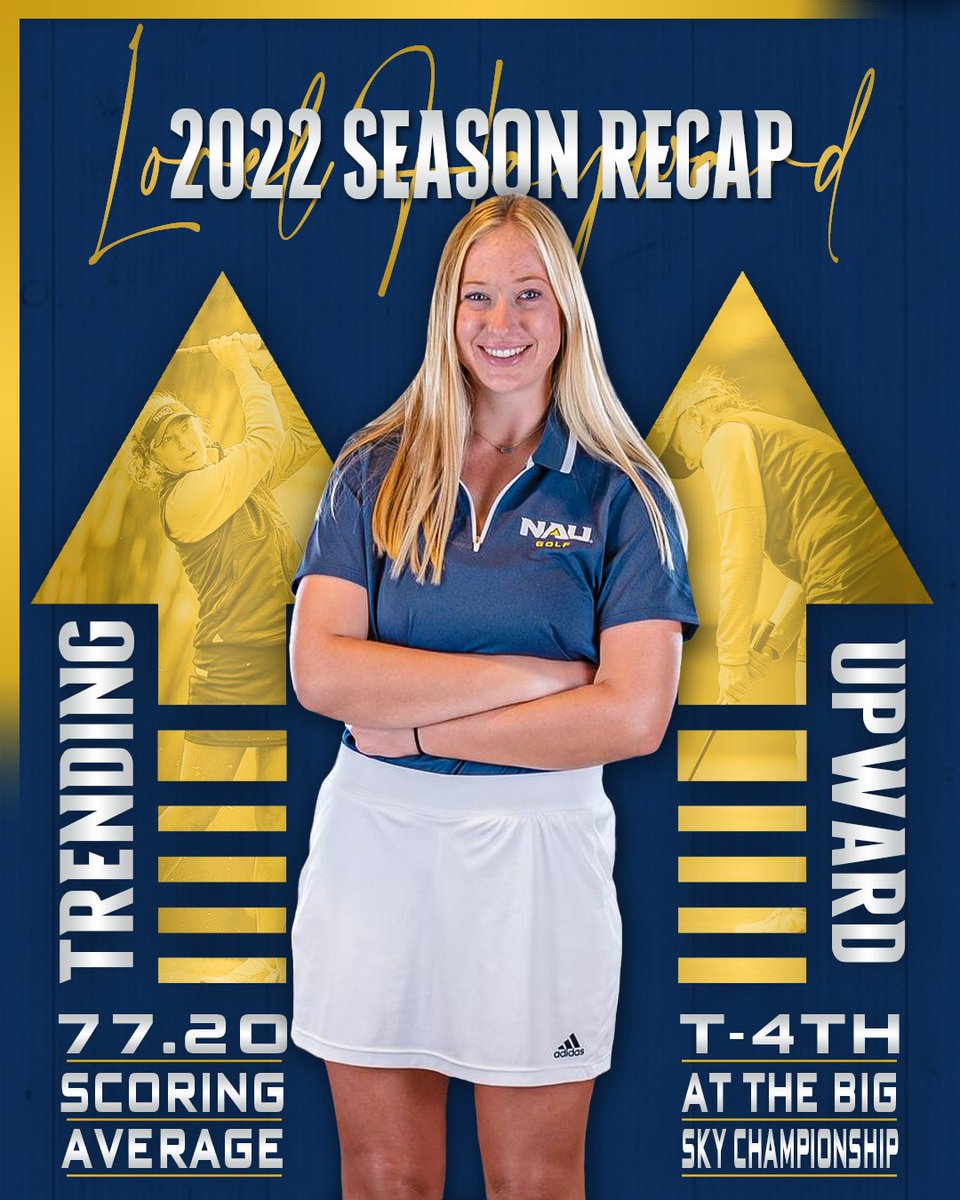 NAUGolf's tweet photo. 𝐒𝐄𝐀𝐒𝐎𝐍 𝐑𝐄𝐂𝐀𝐏: It was a huge breakthrough season for @HaywardLorel! 📈

#NAUStrong ⚒🌲💪 #BigSkyGolf https://t.co/BjkgUIarBK