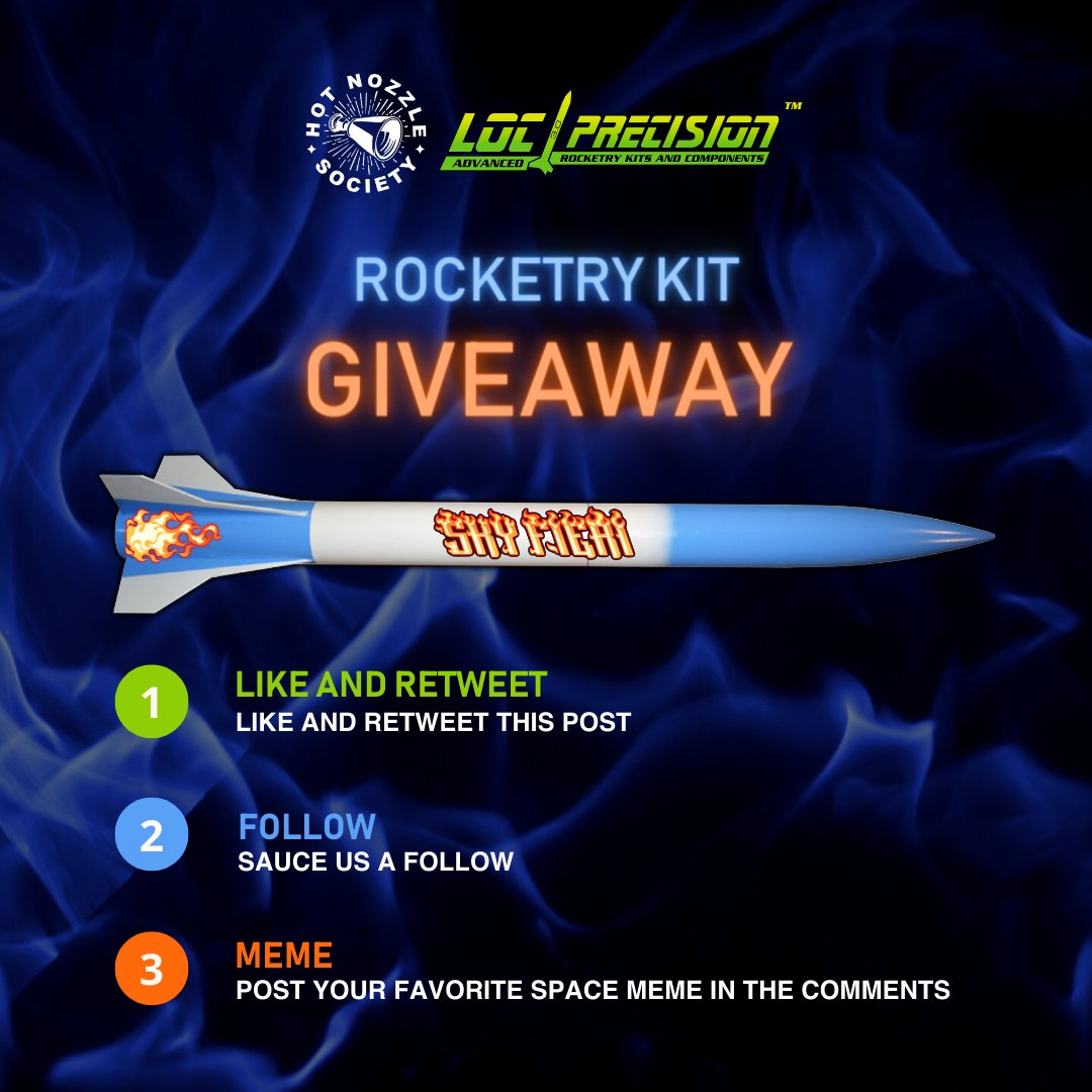 HotNozzleSummer's tweet photo. 🚨It's here... and it's HOT 🔥 ... it's our highly anticipated Sky Fieri LOC Precision x HNS Rocketry Kit. Retweet this for a chance to clutch one of your own! 🚀 https://t.co/QQIxpvXGTz